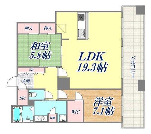 ディーグラフォート神戸三宮タワーの物件間取画像